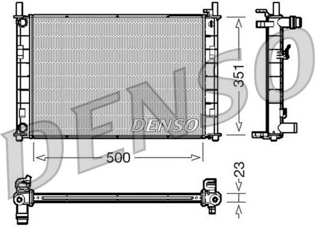 Radiateur de refroidissement DRM10046 contre la surchauffe Ford et Mazda