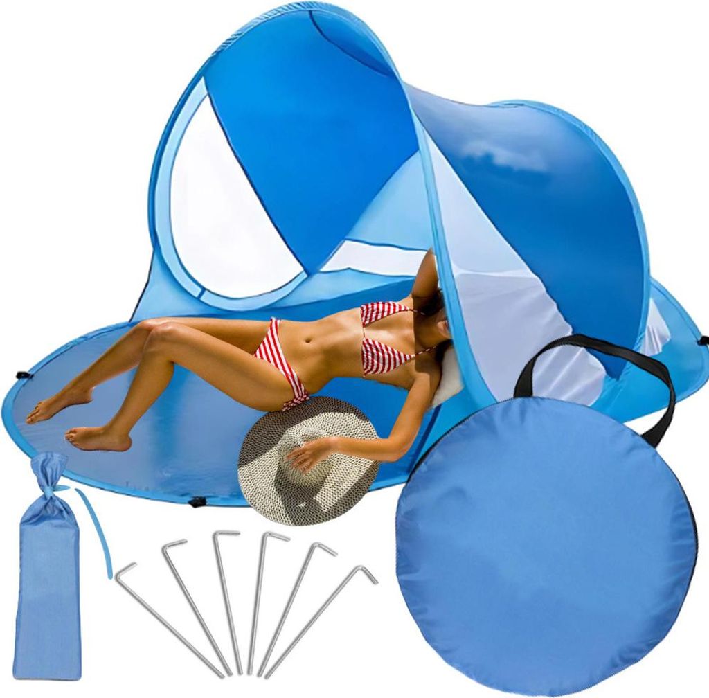 Wurfzelt Pop-up Zelt Automatikzelt Camping Strand Trekkingzelt Strandmuschel