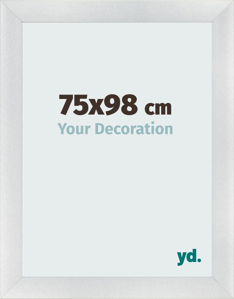 Bilderrahmen, 75x98 cm, Silber Matt, MDF, Pisa