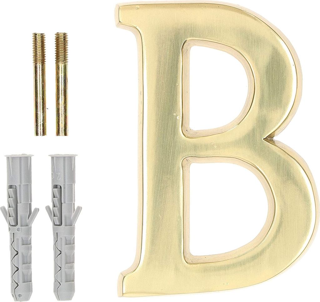 KOTARBAU® Mosiezna litera "B" 10 cm do domów, osiedli, Zdjęcie produktu 