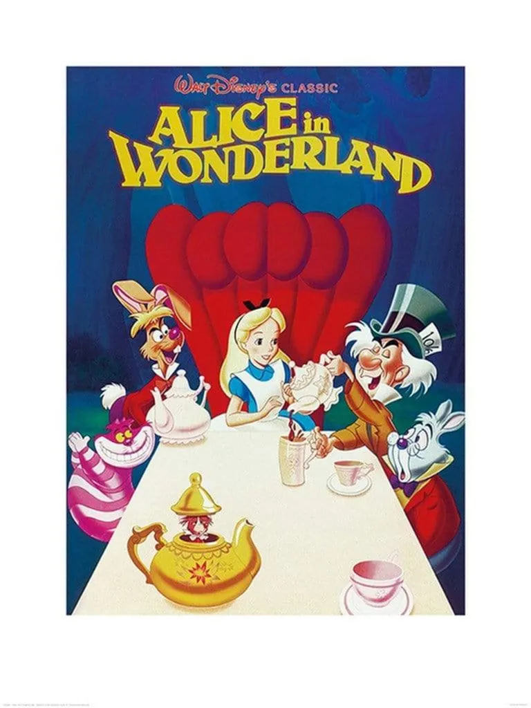 Grand Poster Alice au Pays des Merveilles 60x80cm Déco Art Print 1989