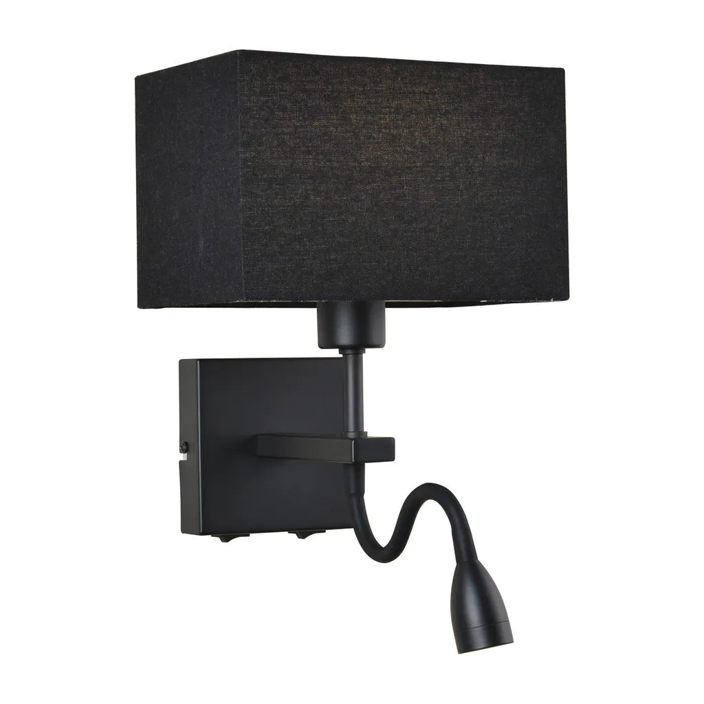 Lampada da Parete Italux Norte WL-1122-2 Design Nero Opaco Moderno