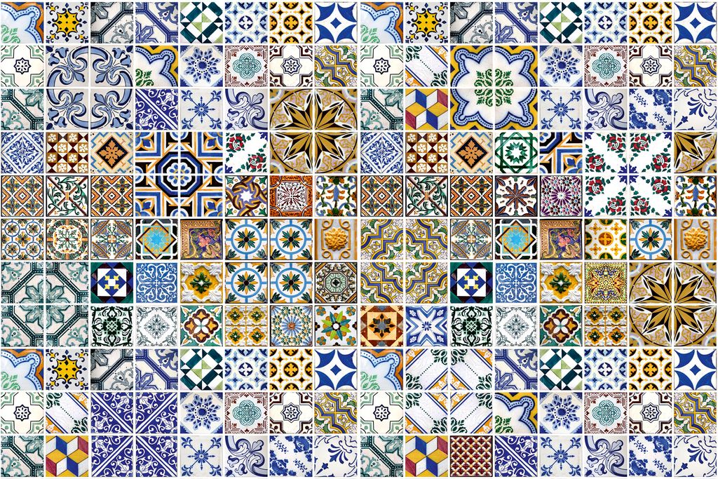 Fototapete - Portugal Tiles 375x250cm - Vliestapete Produktbild 