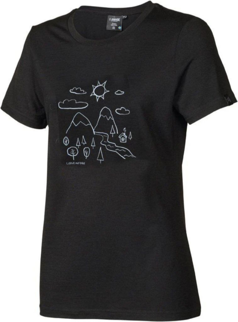 Ivanhoe T-shirt UW Cilla Outdoor für Frauen - 100% Wolle - Schwarz
