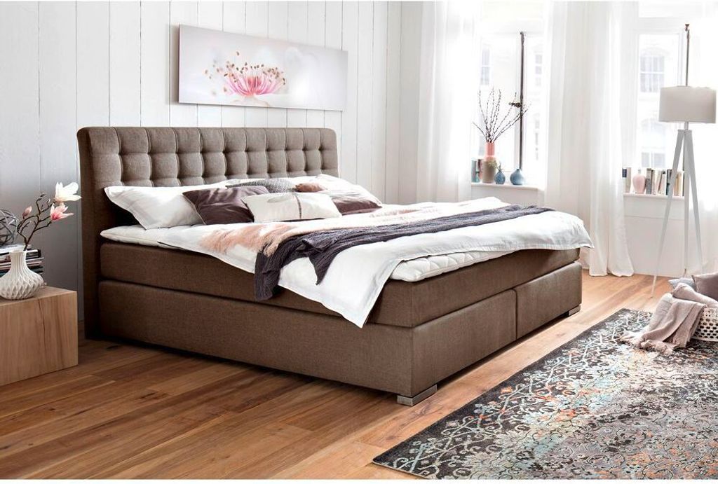 Boxspringbett 160x200 cm LORETO-114 in Hugo Braun, Härtegrad H2