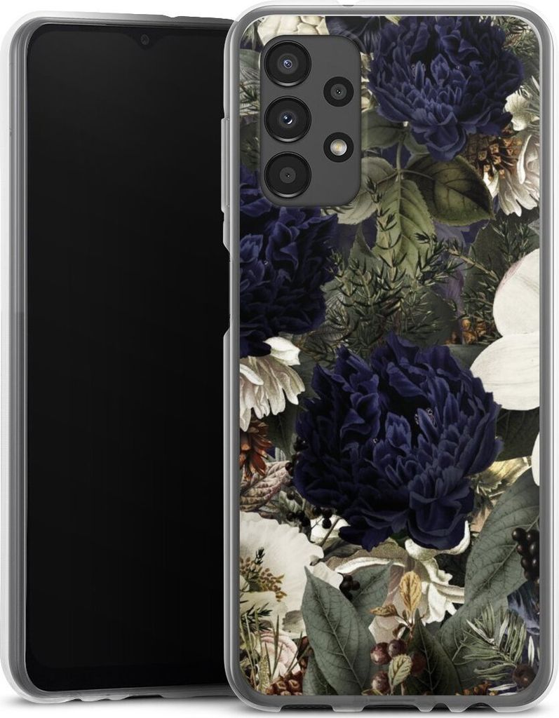 DeinDesign Handyhülle für Samsung Galaxy A13 4G Silikon Hülle Case Smartphone Schutzhülle Blumen Utart Vintage