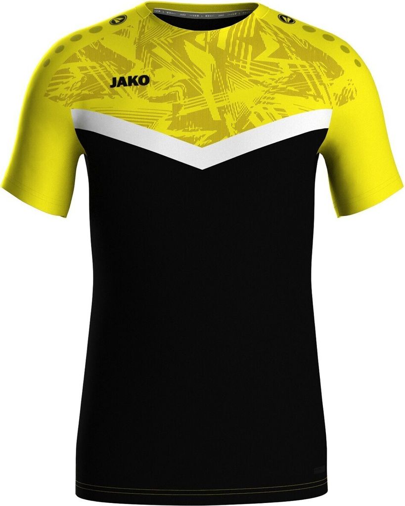 Jako Iconic T-Shirt Damen - Schwarz / Soft Yellow