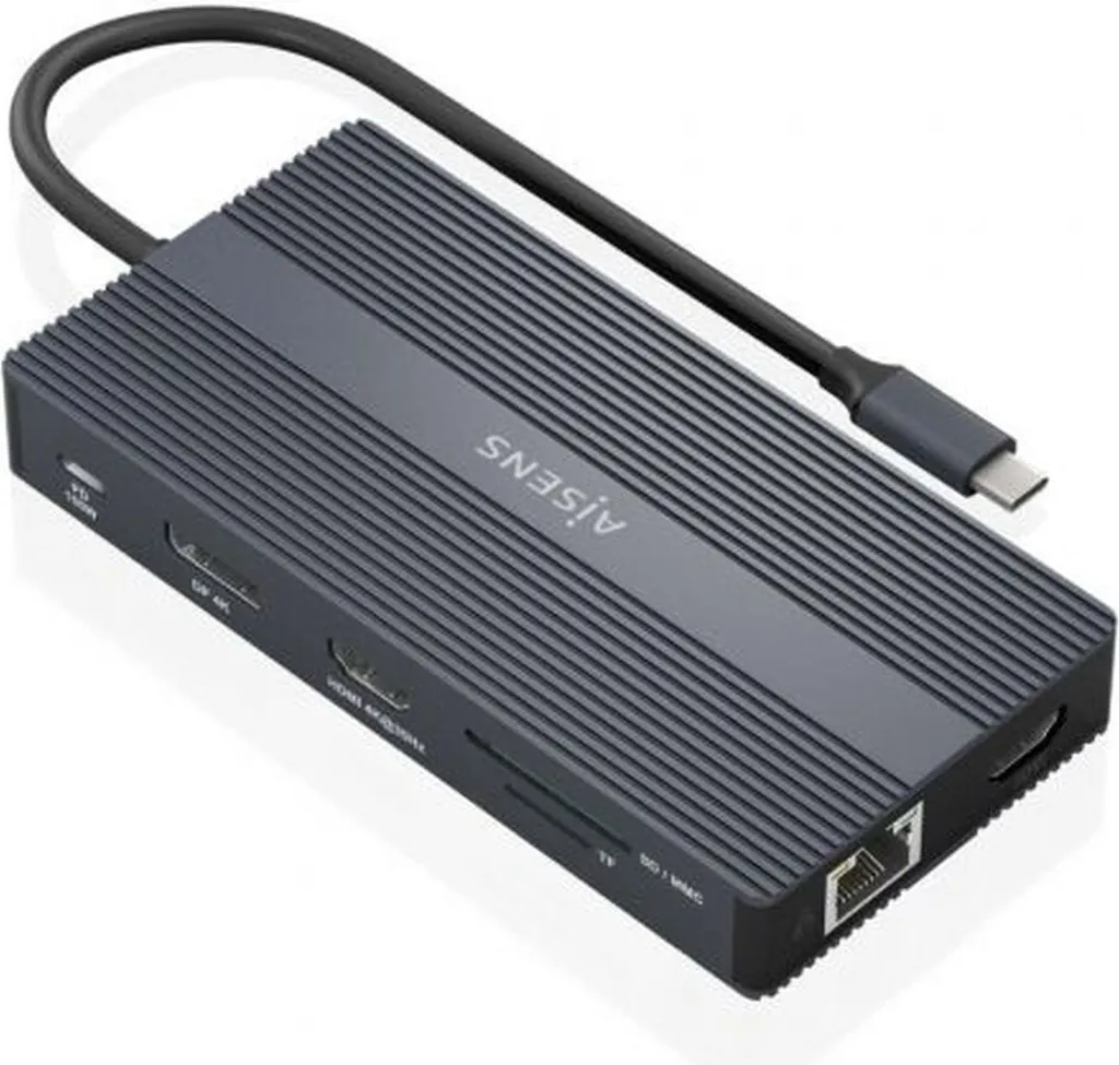 Station d'accueil Aisens 12 ports HDMI 4K et Ethernet ASUC-12P017-GR