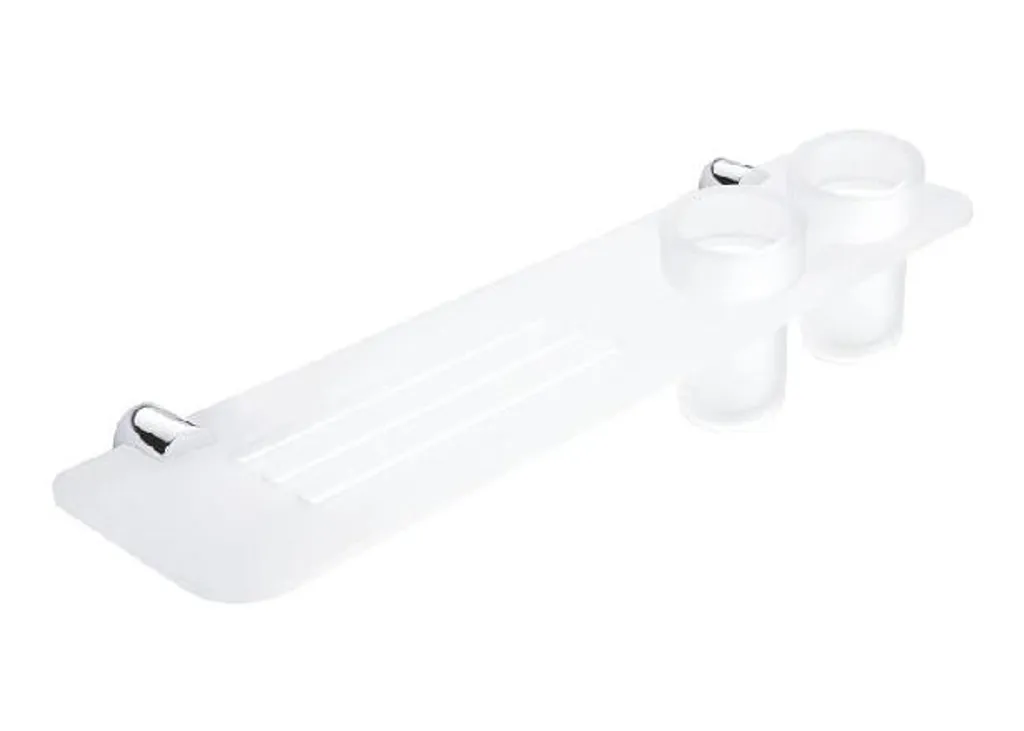 Étagère Salle de Bain Nimco Bormo 50 mm Verre et Chrome pour Rangement