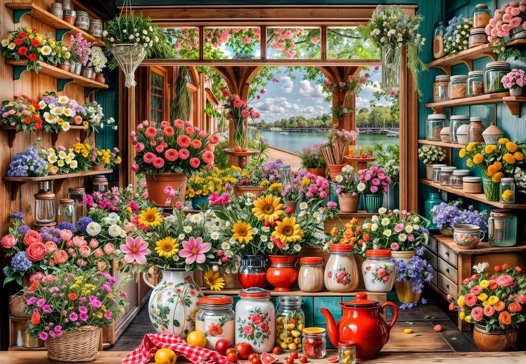 Puzzle Grafika Floral Escape 1000 pièces - Carton coloré haute qualité