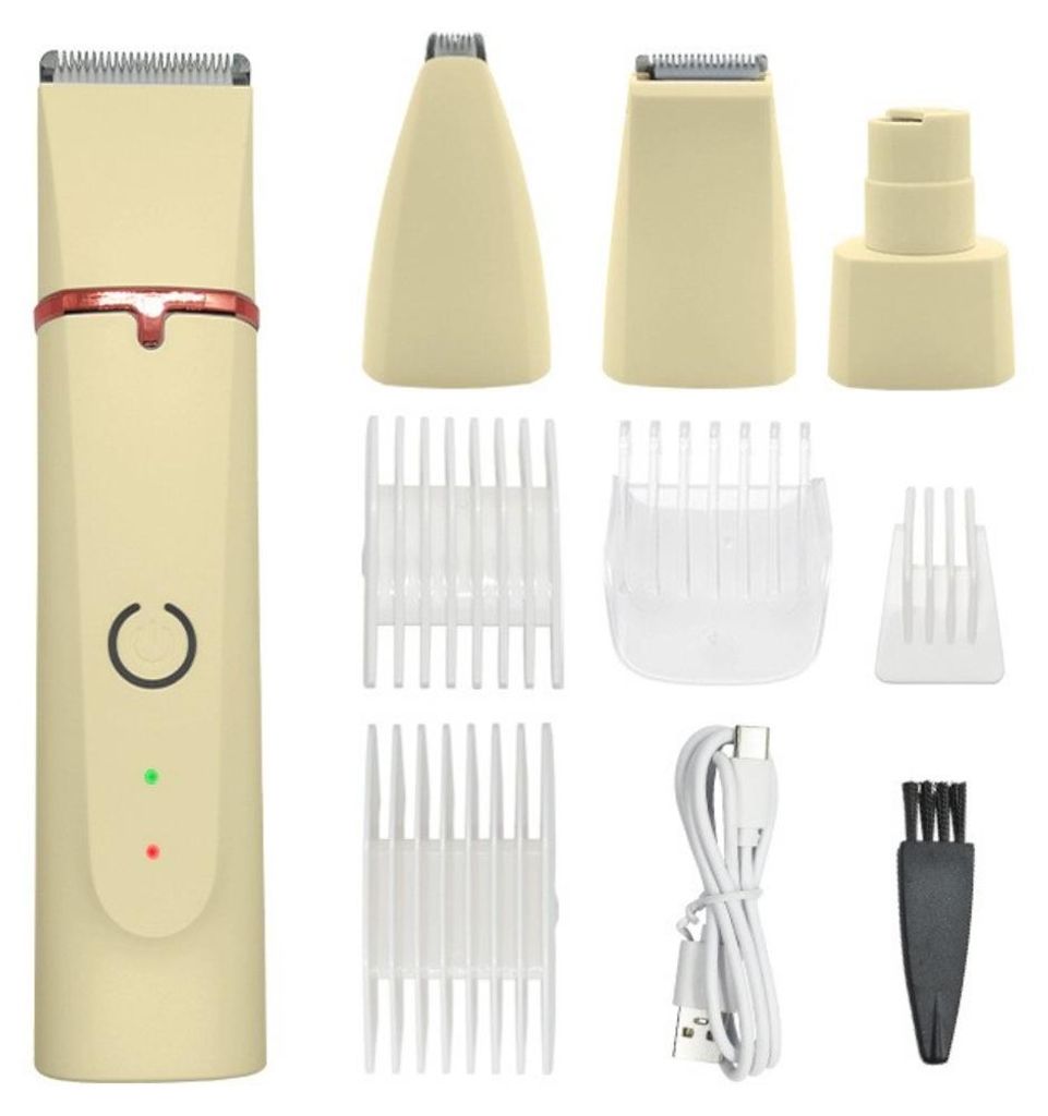 INF 4-in-1 Elektrischer Haustierpfleger ABS 15cm, wasserdicht, für Zuhause Gelb