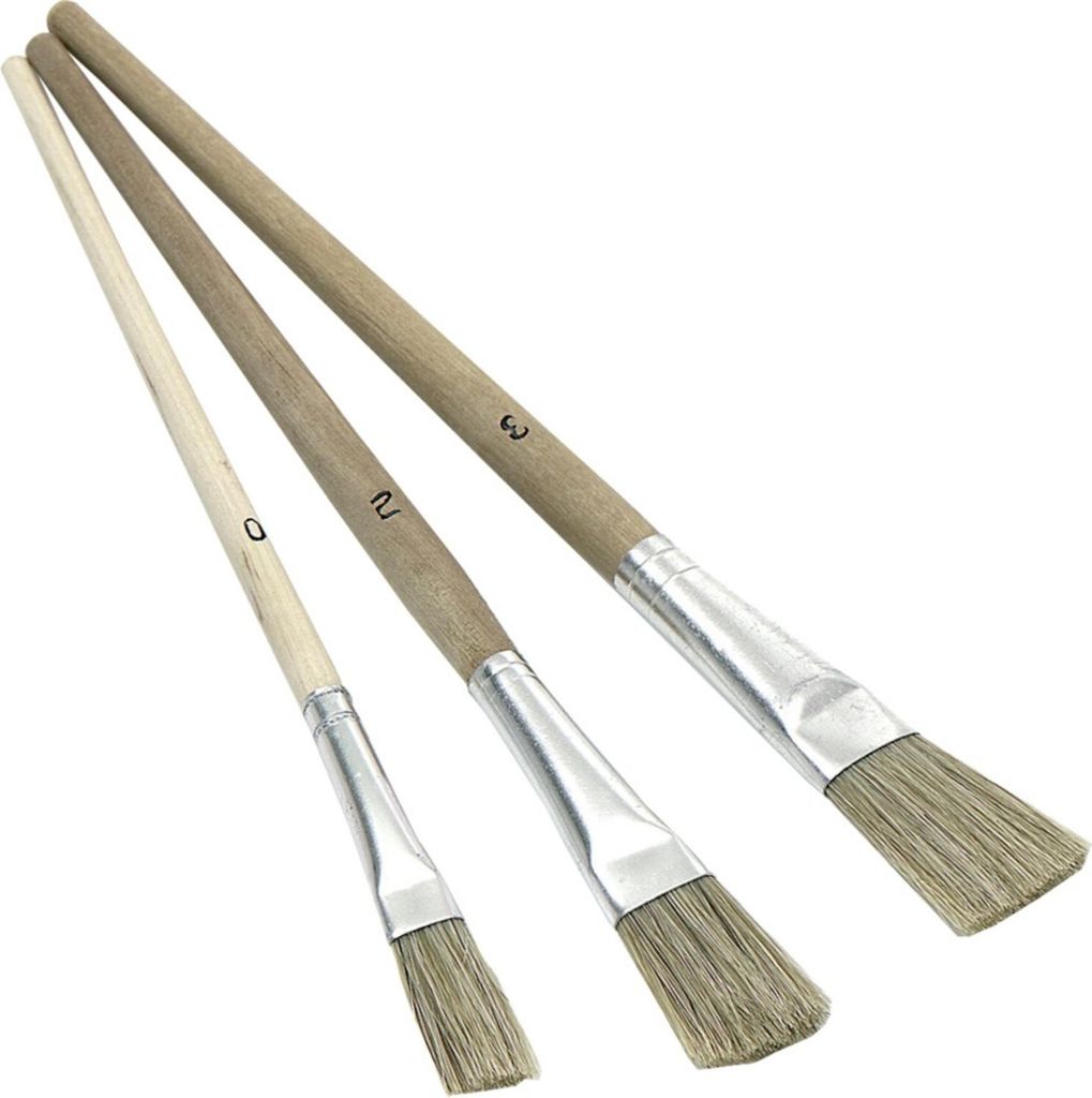 Nölle 105-9293 Emaillelackpinsel r.helle Chinab.10,13,14mm, natur, 3-teilig (1 Set)