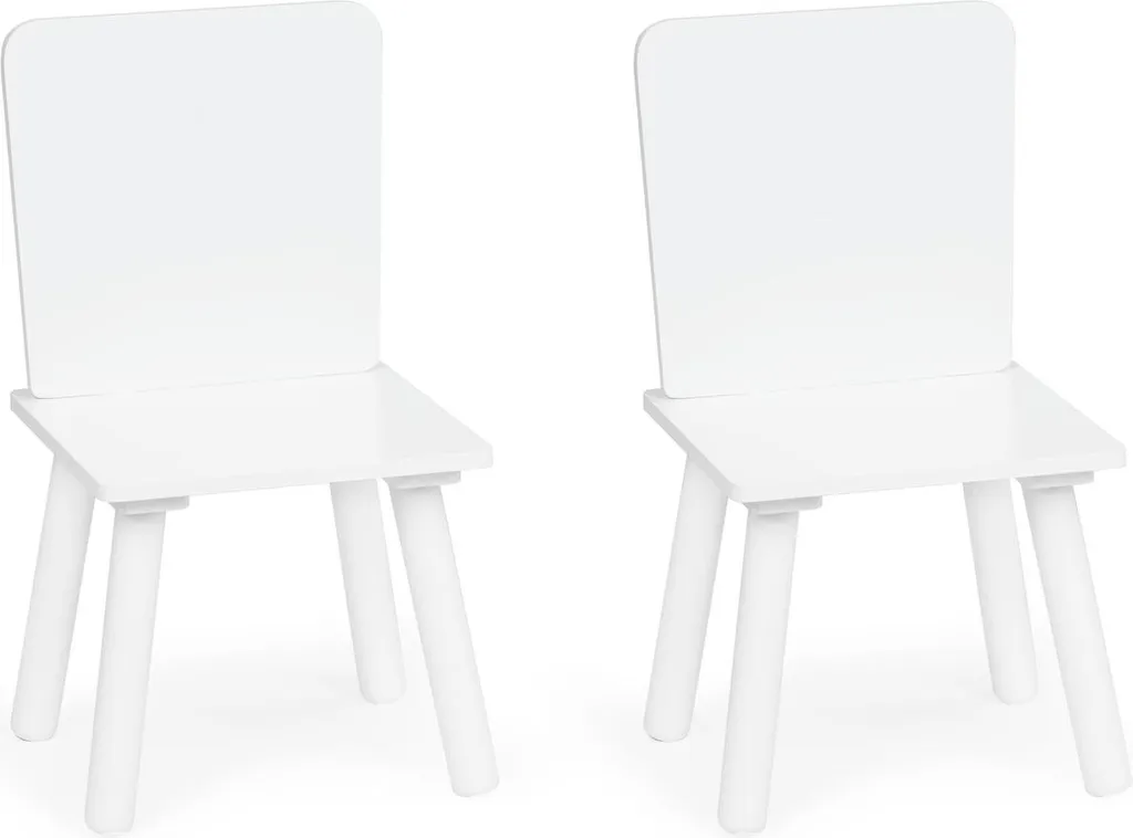 Table enfant et 2 chaises blanches : mobilier robuste pour petits