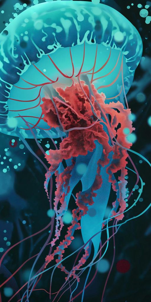 Plakat 50x100cm Medusa - Tanzende mit den Wassern