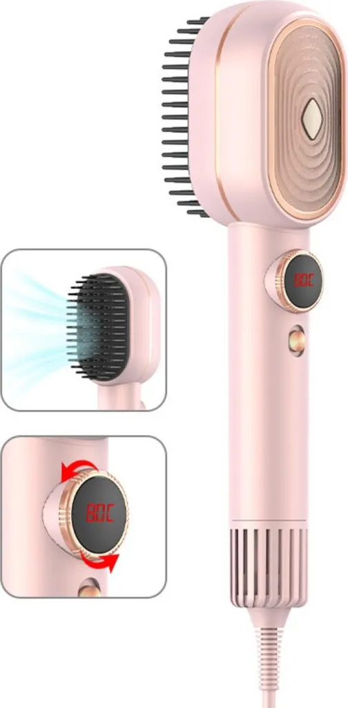 Sèche-cheveux rapide pour brushing parfait avec écran digital Rose - 4