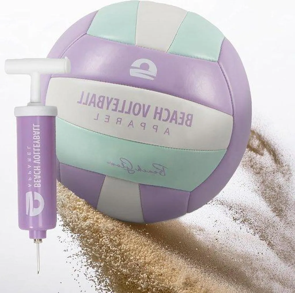 Ballon de beach-volley taille 5 en cuir PU souple haut de gamme pro