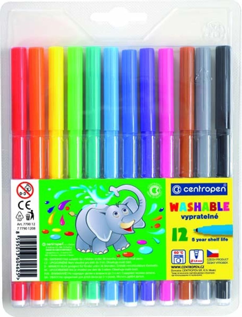 Popisovač Centropen 7790, vypratelný, sada 12 ks Obrázok produktu 