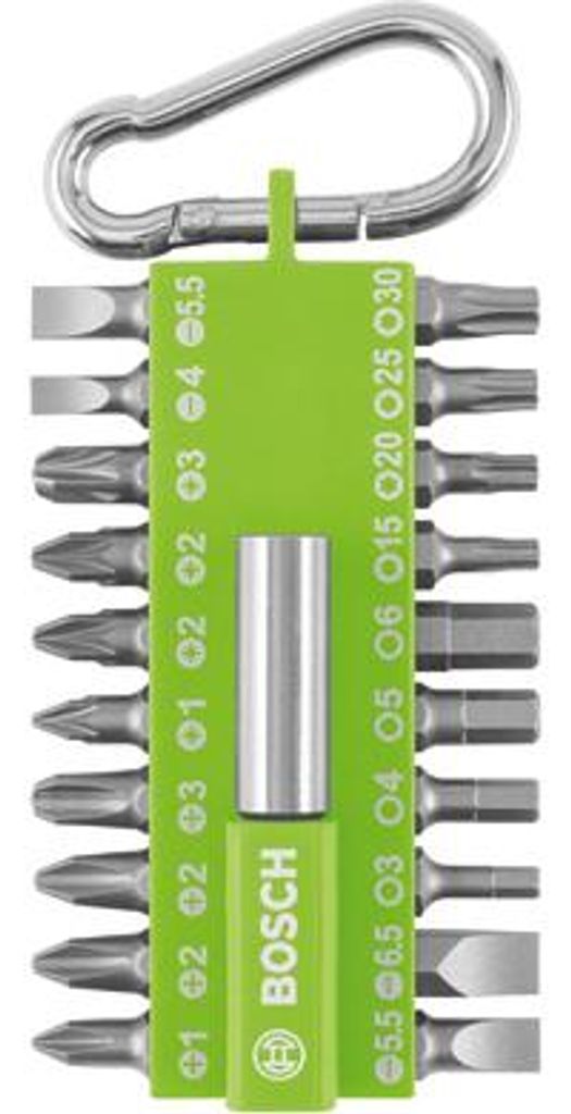 21-teiliges Schrauberbit-Set mit Snap-hook, Hellgrün Produktbild 