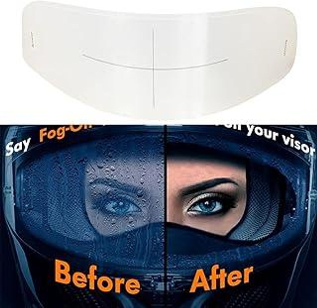 Helmet Anti-Fog Visor Insert Motorrad Anti Fog Film - Universal Fit Helmvisiere Nebelbeständige Folie Clear Shields Lens Insert 27cm x 9cm
