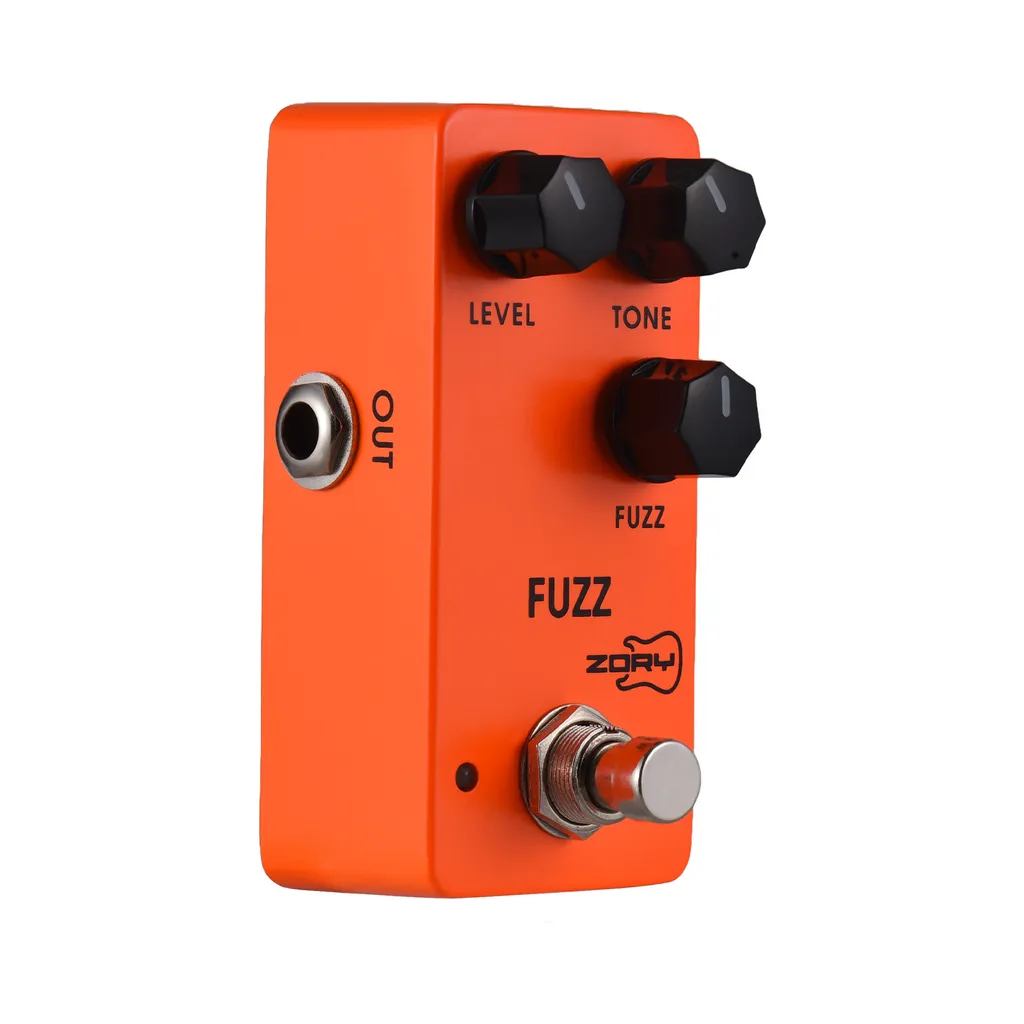 Pédale de Fuzz Guitare avec Contrôle de Gain Précis et Sustain Infini Rouge