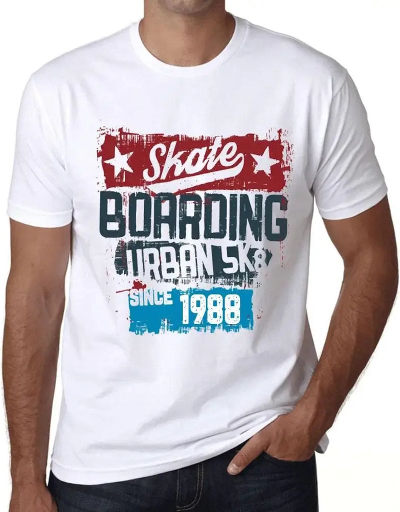Herren Grafik T-Shirt Urbanes Skateboard seit 1988 – Urban Skateboard Since 1988 – Geschenk 36. Geburtstag Jahrestag 36 Jahre Jubiläum 36 Jäh...
