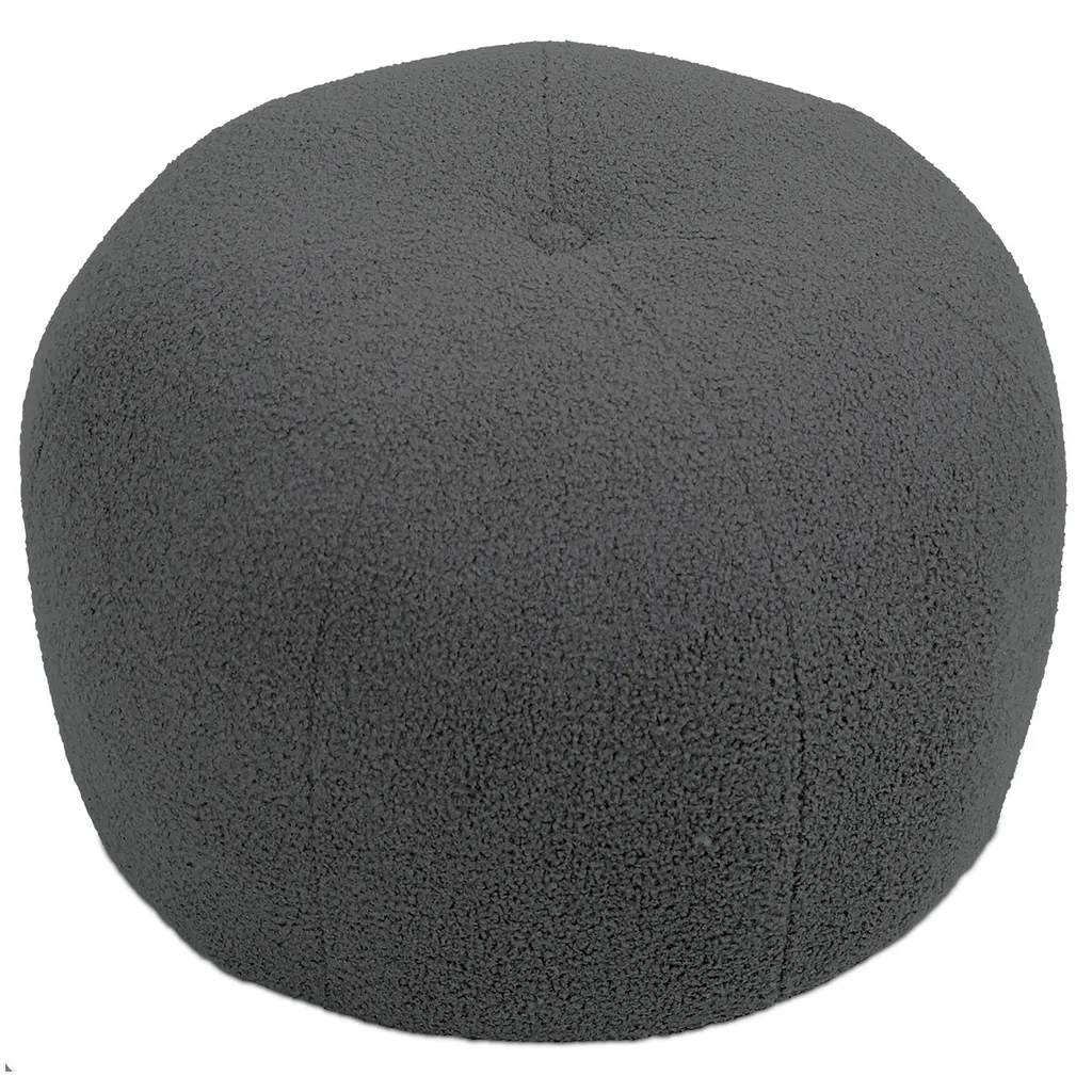 Tabouret compact gris en bouclé pour gagner de la place avec confort