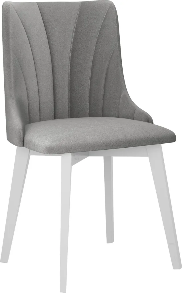 Sedia Pranzo Imbottita AFTON 10 Bianco e Grigio Chiaro | Design Soft