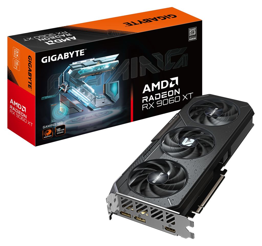 Gigabyte Radeon RX9060 XT Gaming   16GB GDDR6 2xHDMI 2xDP Image du produit 