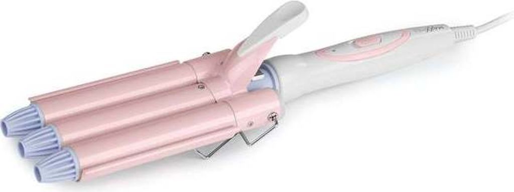 MAXXMEE Welleneisen - 2 Temperaturstufen - 2 Heizstäbe - rosa/weiß