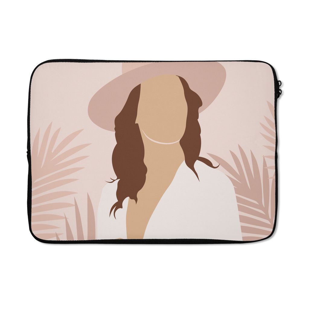 MuchoWow Laptop Hülle 14 ZollSommer - Frau - Laub Laptoptasche - Laptoptasche - Stoßsicher - Schutzhaube
