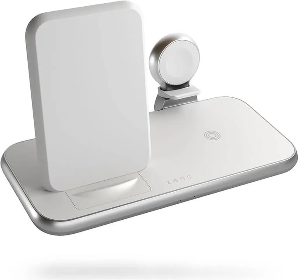 Station de Charge Induction 4-en-1 ZENS Blanche avec Port USB-C 45W PD