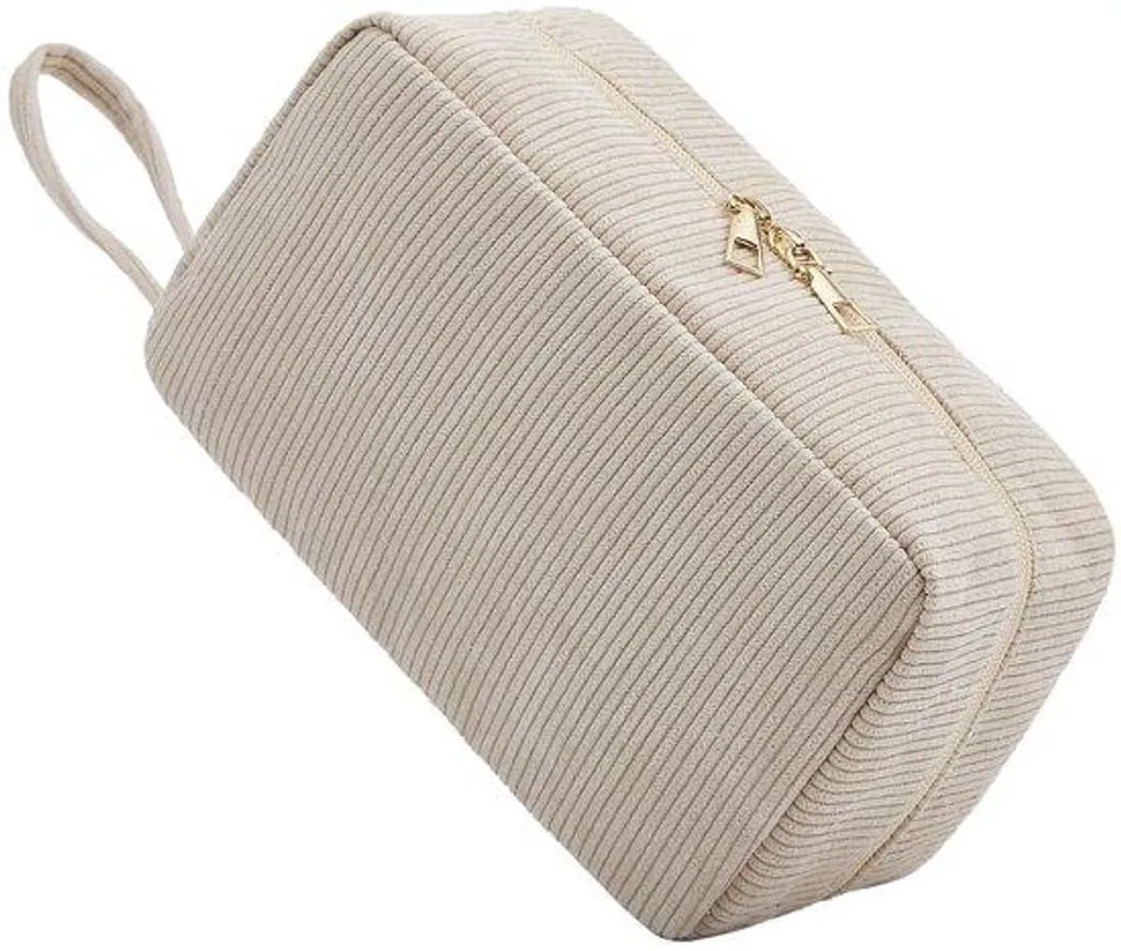 Trousse de toilette velours côtelé - Fini le désordre dans votre sac