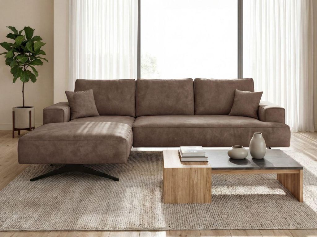GrainGold Ecksofa L-Form Links Leto - Moderne Ecksofa mit Produktbild 