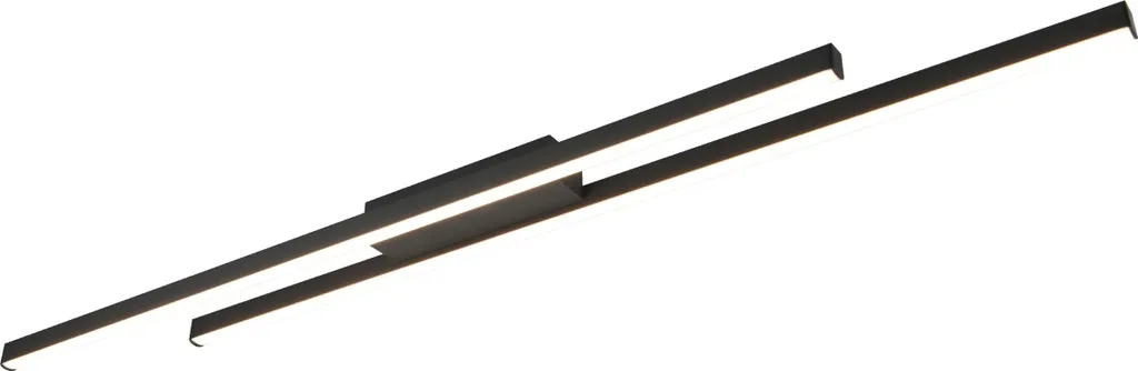 Plafonnier Noir ODIO 110 cm : Solution Éclairage Zone Large pour Séjour