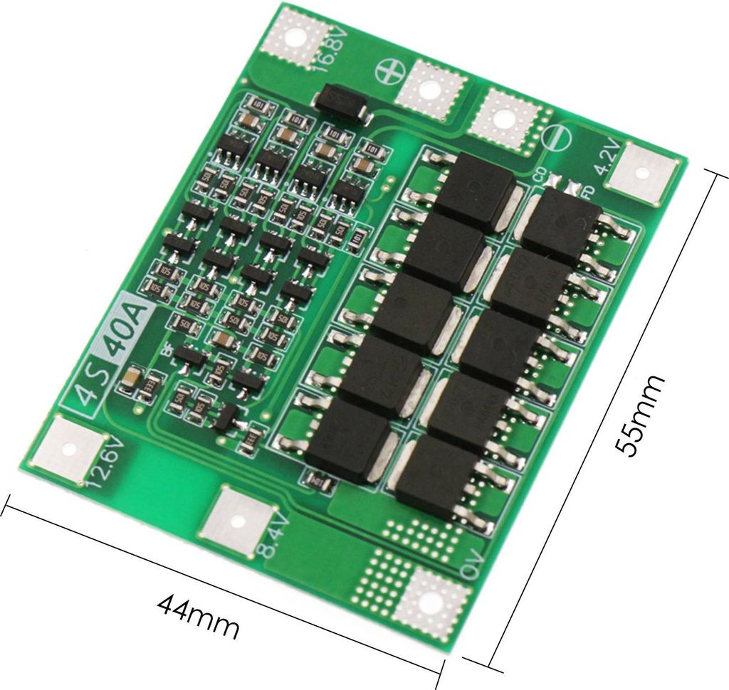 4S 40A Li-Ion Cell Protections Board Enhance Version Lithium Batterys BMS Integrated Circuits Protective Board für Bohrmaschine Motor