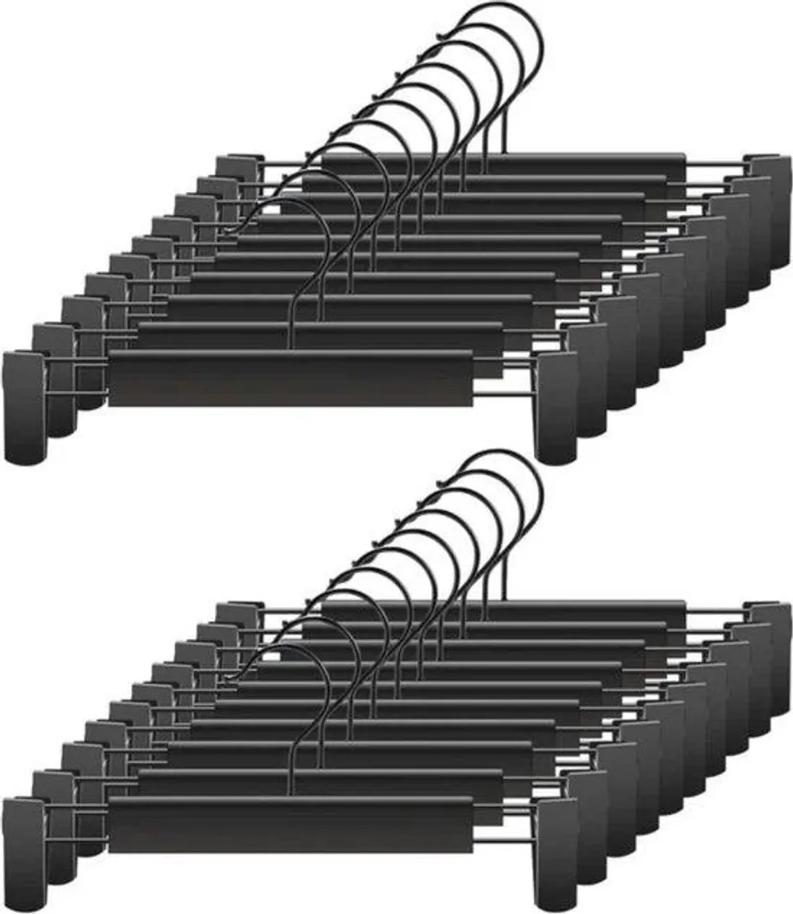 Cintres gain de place noirs ultra fins pour dressing et penderie - 50x