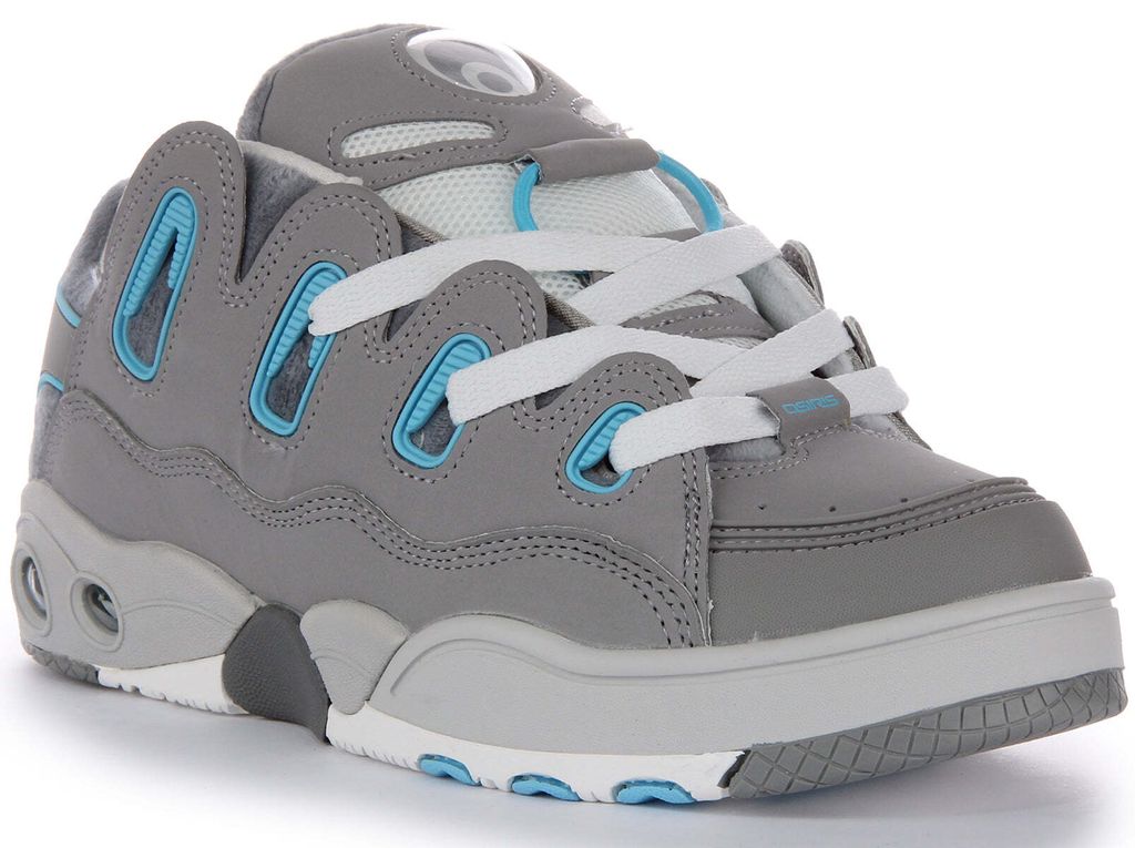 Osiris D3 OG Herren Schnürung Klobige Skate Turnschuhe Grau Blau – 7,5 Großbritannien - 41,5 EU - 8,5 US / Grau Blau