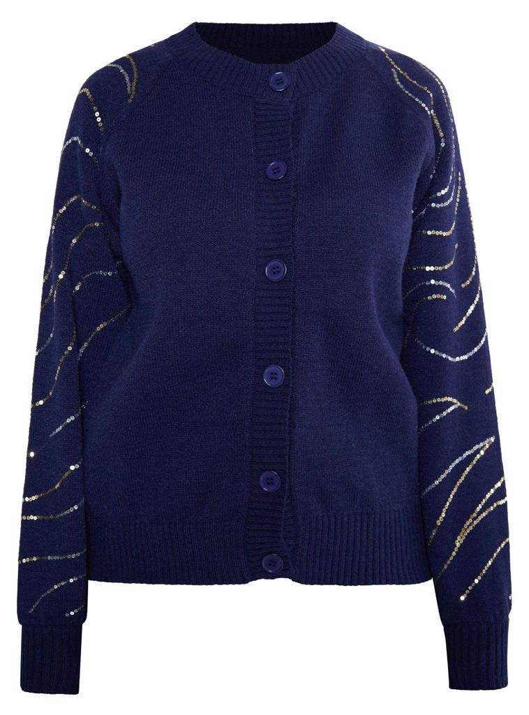 LYNNEA damen strickjacke - marine,XL/XXL