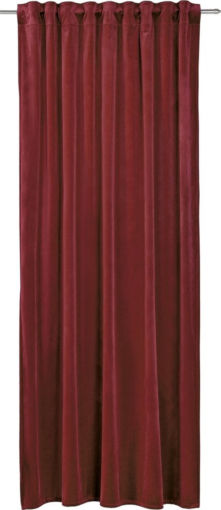 Schlaufenschal - Karminrot - Samt - 135 x 245 cm - verdeckte Schlaufen