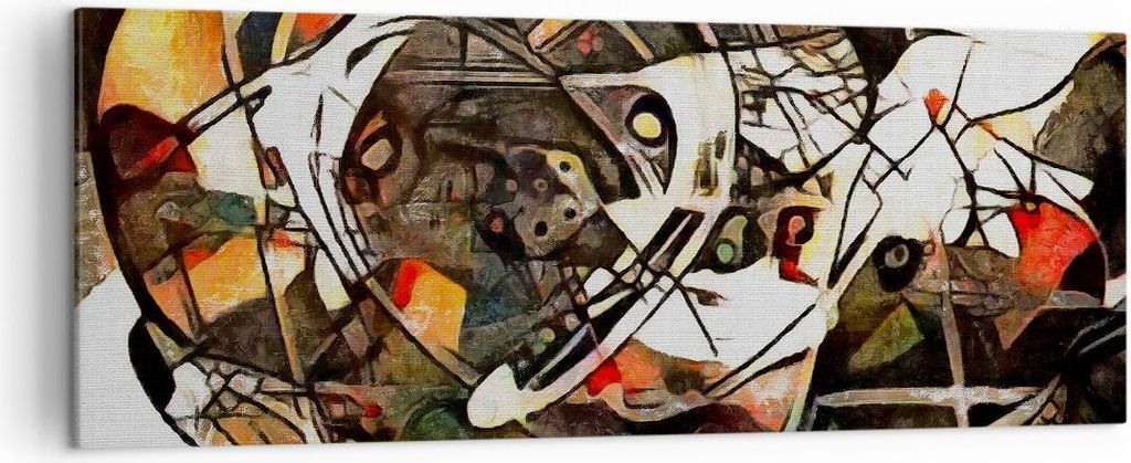 Bild auf Leinwand - Leinwandbild - Abstraktion modern - 140x50cm - Wand Bild - Wanddeko - Leinwanddruck - Bilder - Kunstdruck - Wanddekoration - Le...