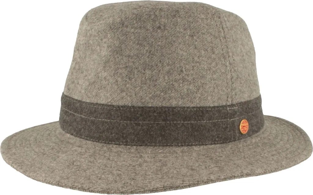 MAYSER Cappellino con Paraorecchie Herringbone Uomo - Made in The EU Lana Berretto Baseball Cappello Invernale Visiera, Fodera Inverno Autunno/Inverno - 55 cm Grigio-Nero