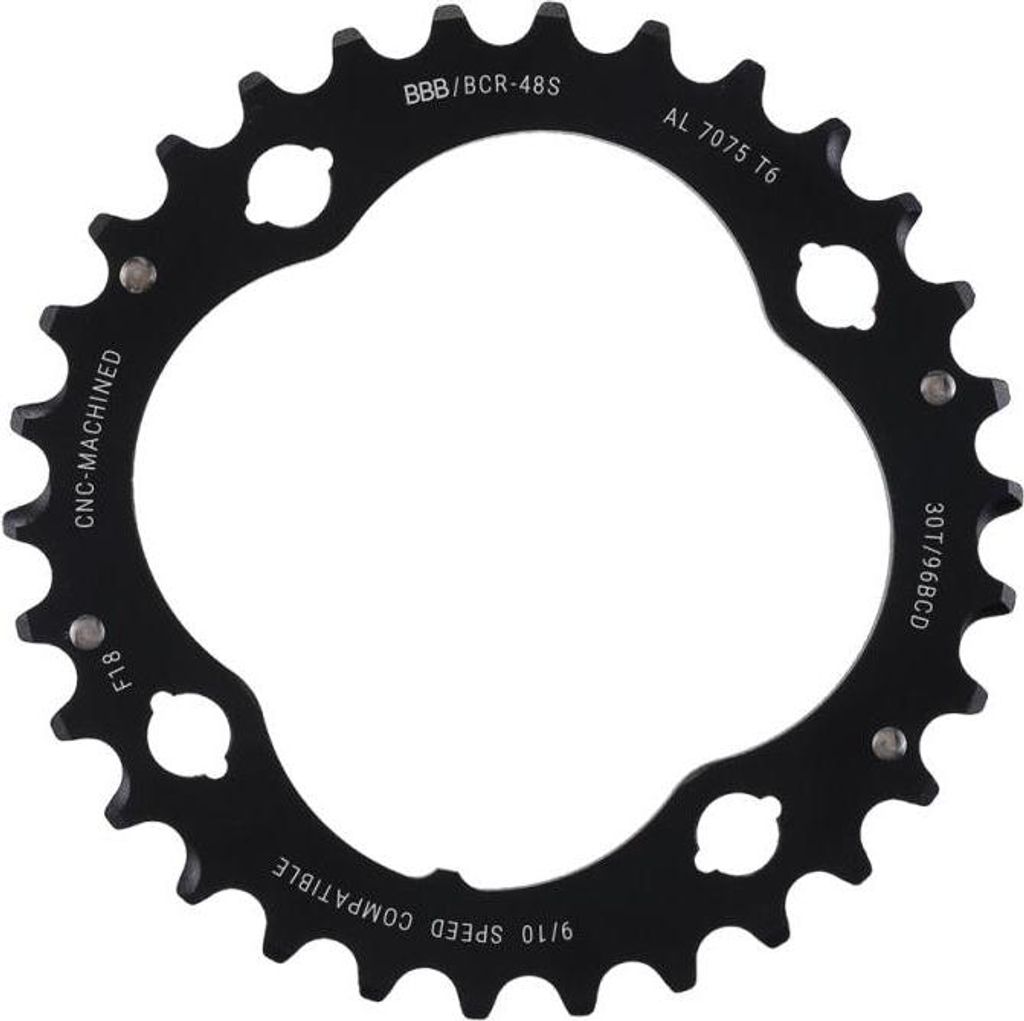 BBB Cycling BBB Kettenblatt MTB Gear comp. 30T 96 mm anthrazit - präziser Ant...