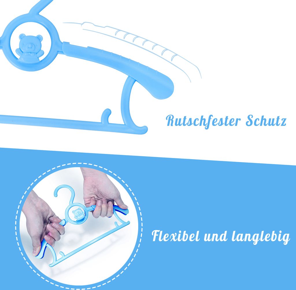 Homewit 20-teilig ausziehbare Kinderkleiderbügel, 29 cm bis Produktbild 5