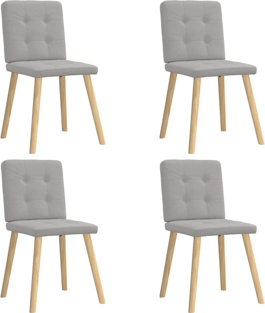 Esszimmerstühle 4 Stk. Wolkengrau Stoff