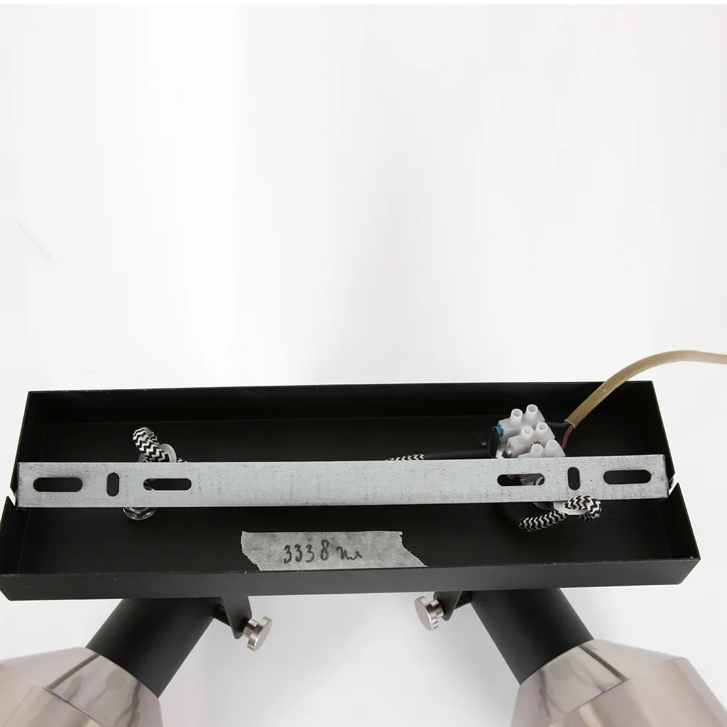 Luminaire spot orientable Mexlite 3338ZW noir métal acier robuste E27 - 10