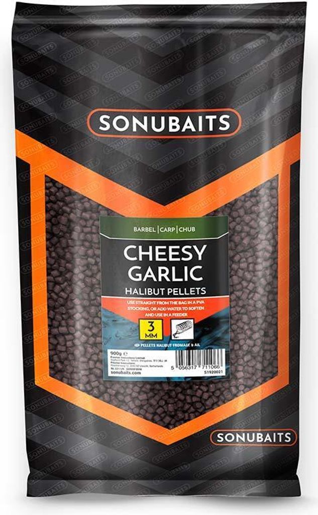 Sonubaits Cheesy Garlic Halibut Pellets - 3mm Produktbild 