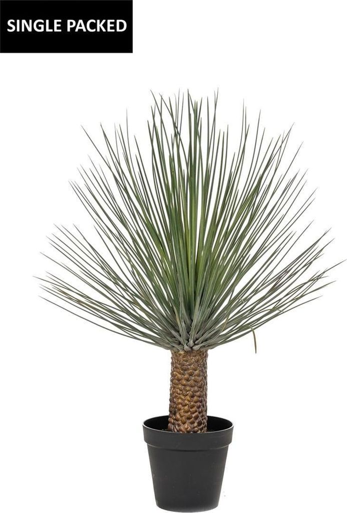 artplants.de Plastik Palme Pandanus NOGRAL im Dekotopf, 120cm - Kunstpalme