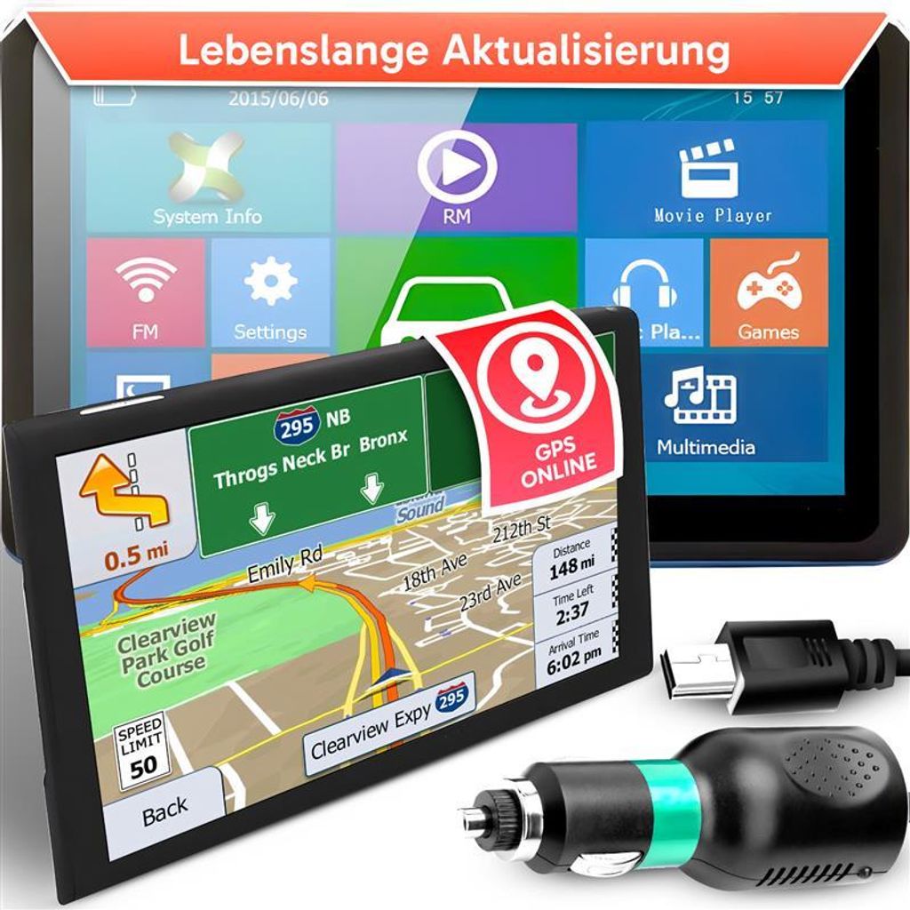Navigationsgerät Auto GPS Navigation CarPlay Produktbild 