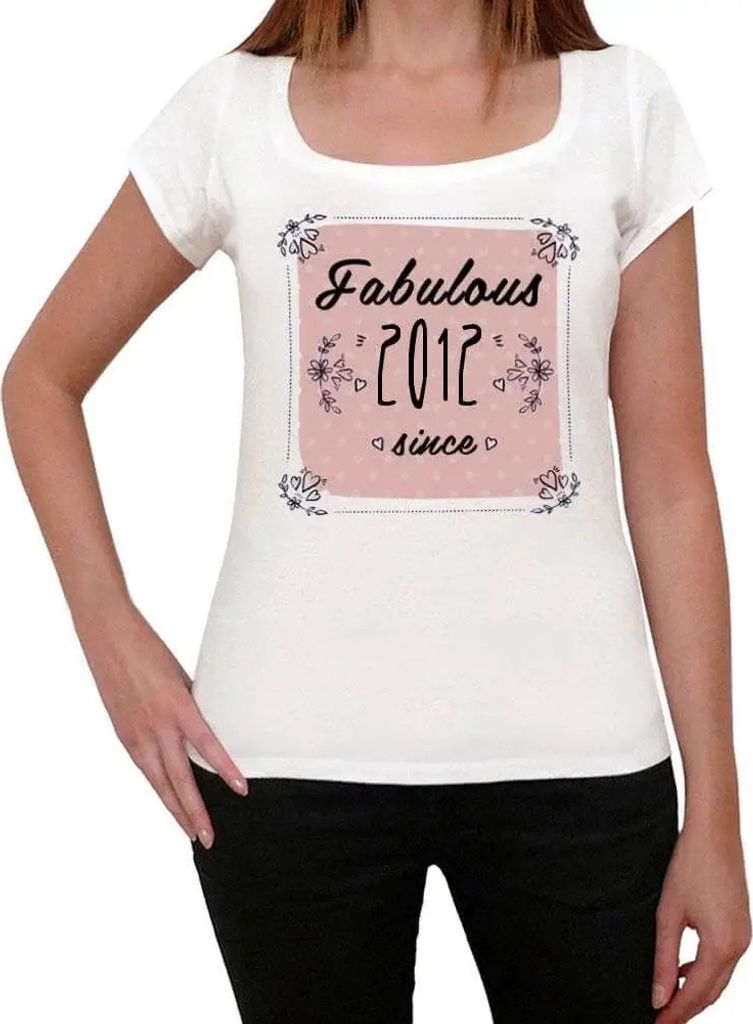 Damen Grafik T-Shirt Fabelhafte Frau seit 2012 – Fabulous Woman Since 2012 – Geschenk 12. Geburtstag Jahrestag 12 Jahre Jubiläum 12 Jährige Frau