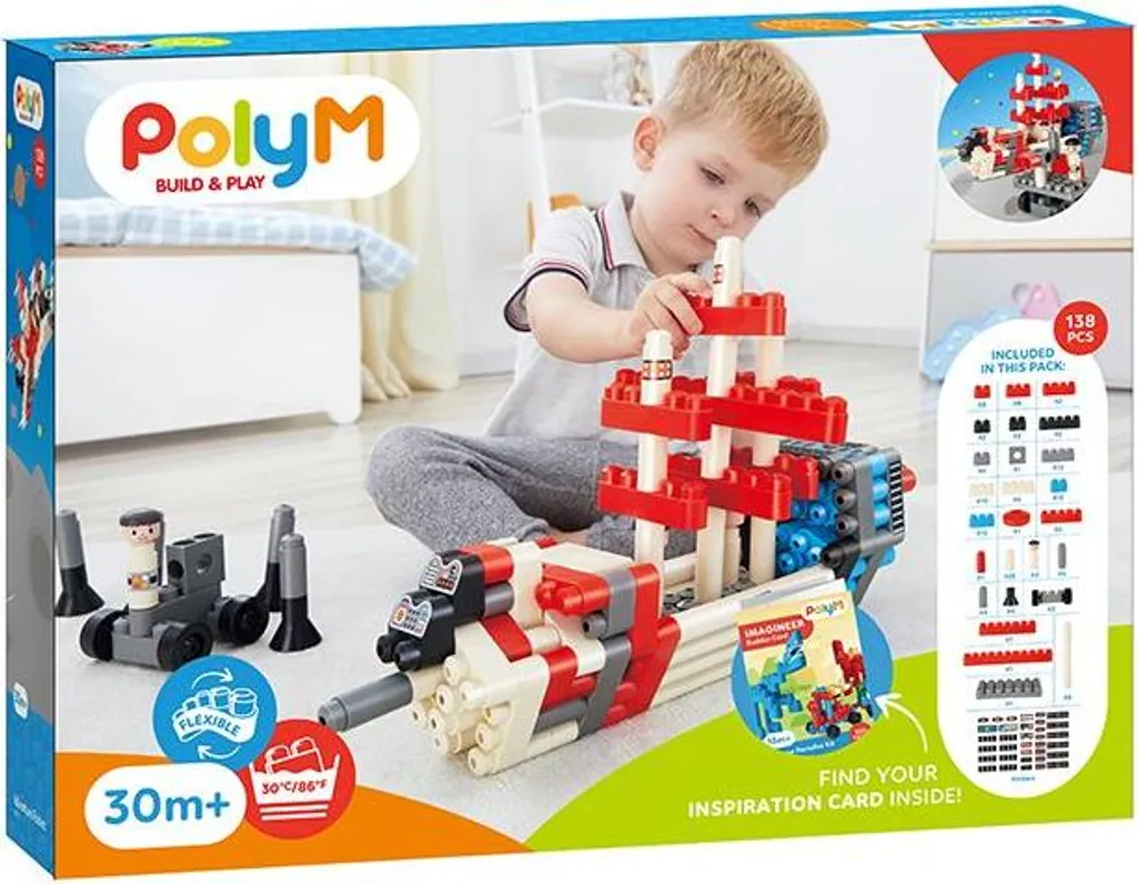 Fusée d'aventure PolyM : Jeu de construction créatif pour petits pilotes